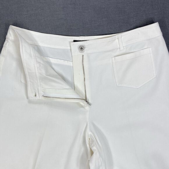 Peck And Peck Weekend Capri Pants Womens Sz 16 Ivory Straight Leg Casual Neutral - Picture 3 of 14